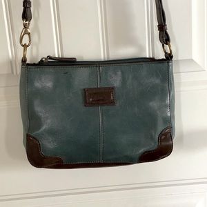 Aqua colored Tignanello crossbody bag